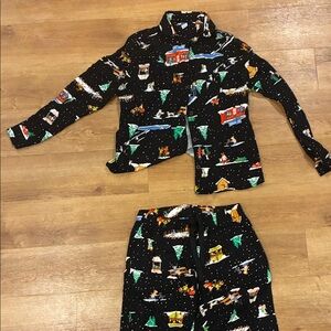 Old Navy Christmas Holiday Flannel Pajamas with‎ Festive Print NWOT